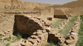  Presentation with zoroastrian ruins of ancient palace - Audience pleasing slides consisting of chaco canyon ruins backdrop and a coral colored foreground