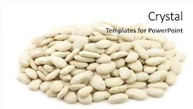  Presentation with beans - Presentation theme consisting of chad - butter beans lima beans background and a white colored foreground