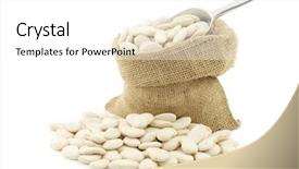  Presentation with coffee beans on a white - Presentation theme having chad - butter beans lima beans background and a white colored foreground
