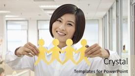  Presentation with audit stick figures - Colorful presentation enhanced with picture shows the female shoes on a white background backdrop and a light gray colored foreground