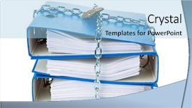  Presentation with data privacy - PPT layouts with chain and padlock closed privacy background and a light blue colored foreground