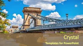  Presentation with budapest - Amazing slide set having chain bridge on danube river backdrop and a tawny brown colored foreground