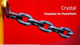  Presentation with security - Presentation design enhanced with chain-for-security-hanging background and a black colored foreground