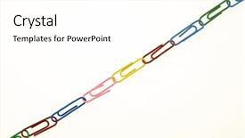  Presentation with chain - Presentation design enhanced with chain from paper clips background and a white colored foreground