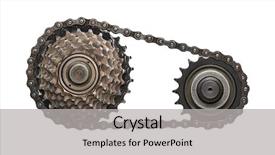  Presentation with gear - Audience pleasing presentation design consisting of chain gear backdrop and a light gray colored foreground
