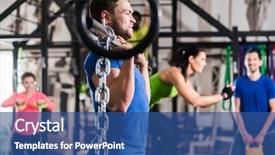  Presentation with chain - Colorful theme enhanced with chain in functional training backdrop and a ocean colored foreground