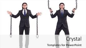  Presentation with supply chain integration - Cool new PPT layouts with chain isolated on the white backdrop and a white colored foreground