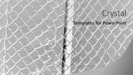  Presentation with chain link fence - PPT theme featuring chain-link-chain-link-fence and a light gray colored foreground
