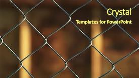  Presentation with chain link fence - Beautiful presentation theme featuring chain link fence background backdrop and a wine colored foreground
