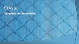  Presentation with chain link fence - PPT theme with chain-link-fence-with-blue background and a teal colored foreground