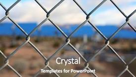  Presentation with chain link fence - Slides featuring chain link fence background and a violet colored foreground