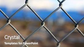  Presentation with chain link fence - Amazing slides having chain link fence backdrop and a violet colored foreground