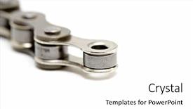  Presentation with chain - Colorful presentation design enhanced with chain link macro isolated backdrop and a white colored foreground