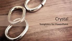  Presentation with chain - Cool new theme with chain links or chrome metal backdrop and a coral colored foreground