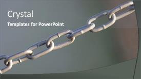  Presentation with chain - Beautiful PPT theme featuring galvanised - chain links backdrop and a gray colored foreground