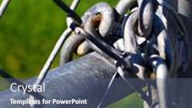  Presentation with security - PPT layouts enhanced with chain-locked-on-chainlink-fence background and a ocean colored foreground