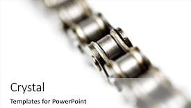  Presentation with chain - PPT theme consisting of chain macro isolated over white background and a white colored foreground