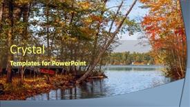  Presentation with wisconsin - Slide deck having chain-o-lakes-waupaca-wisconsin background and a tawny brown colored foreground