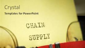  Presentation with supply chain - Slide deck with chain-supply-text-written and a blonde colored foreground
