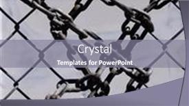  Presentation with chain - PPT theme with chain-wrapped-around-and-through background and a gray colored foreground
