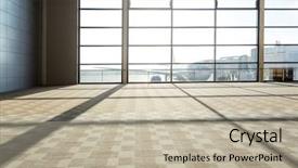  Presentation with airport vehicles - Amazing PPT layouts having chaina interiors - airport corridor interior backdrop and a  colored foreground