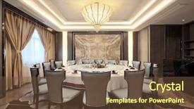  Presentation with restaurant - PPT layouts featuring chaina interiors - interior of restaurant background and a  colored foreground