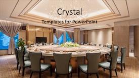  Presentation with manners at restaurant - Amazing PPT layouts having chaina interiors - interior of restaurant backdrop and a  colored foreground