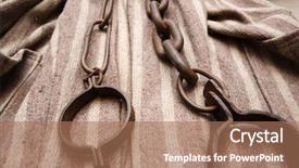  Presentation with communist - Presentation featuring chains and clothes under communist background and a coral colored foreground