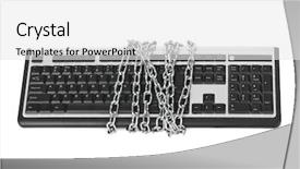  Presentation with chains - Slide set having chains isolated on white background background and a white colored foreground