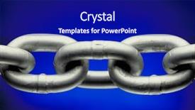  Presentation with chain - Theme featuring chain detail isolated on blue background and a navy blue colored foreground