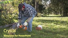  Presentation with cleanup - Presentation theme with cleanup operations of a large background and a  colored foreground