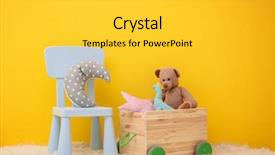  Presentation with bright - Audience pleasing slide set consisting of kids wheel chair - children's room with bright color backdrop and a yellow colored foreground