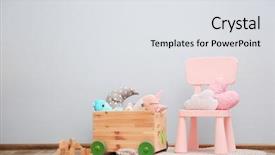  Presentation with light - Slide deck enhanced with kids wheel chair - children's room with light wall background and a light gray colored foreground