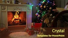  Presentation with light book - PPT layouts consisting of chair and read the book background and a  colored foreground