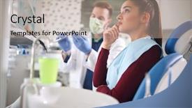  Presentation with worried female chlamydia - Amazing theme having chair for repairing her pain backdrop and a mint green colored foreground