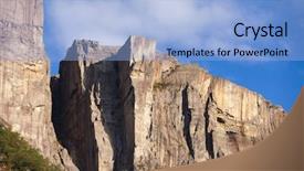  Presentation with preachers - PPT theme featuring chair or pulpit rock steep background and a light blue colored foreground