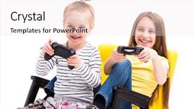  Presentation with leather scrapbook - Amazing presentation theme having chair playing battles with joystick backdrop and a  colored foreground