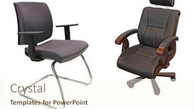  Presentation with background - Amazing slide deck having chair-under-the-white-background backdrop and a cream colored foreground