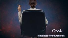  Presentation with cigar - Slide deck having chair with cigar and dark background and a wine colored foreground