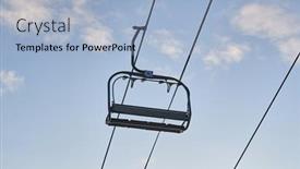  Presentation with for the people - Cool new PPT theme with chairlift-on-a-ski-resort backdrop and a light blue colored foreground