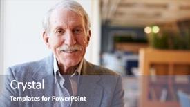  Presentation with modern - Cool new PPT layouts with chairman - portrait of smiling senior businessman backdrop and a gray colored foreground