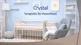  Presentation with simple design white - Slides having chairs - baby bedroom design with white background and a sky blue colored foreground