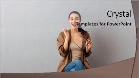  Presentation with cheerful - Colorful PPT theme enhanced with chairs - portrait of a cheerful casual backdrop and a light gray colored foreground