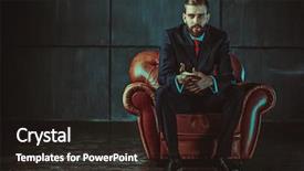  Presentation with young black couples hiking - Audience pleasing presentation design consisting of chairs - young handsome businessman with beard backdrop and a wine colored foreground