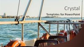  Presentation with chairs - Audience pleasing presentation theme consisting of chairs cruise liner backdrop and a white colored foreground