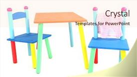  Presentation with montessori - Audience pleasing slides consisting of chairs for little kids backdrop and a  colored foreground