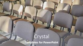  Presentation with chairs - Cool new presentation with chairs in rows in a room backdrop and a gray colored foreground