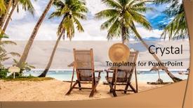  Presentation with philippines - PPT theme enhanced with chaise - beautiful beach with palm trees background and a  colored foreground