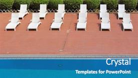  Presentation with can i design a garden - Beautiful presentation theme featuring chaise longues by swimming-pool backdrop and a  colored foreground