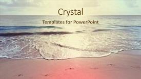  Presentation with serenity - Presentation theme having chaise lounge - serenity beach background and a soft green colored foreground